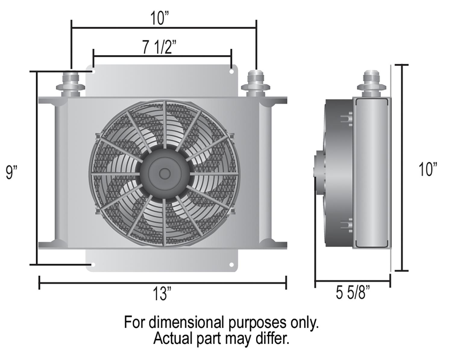 Derale Hyper-Cool Remote Fluid Coolers with Fan Kits 15960