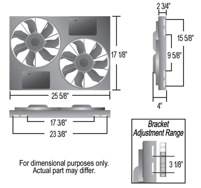 Derale High-Output Dual RAD Fan and Shroud Kits 16826