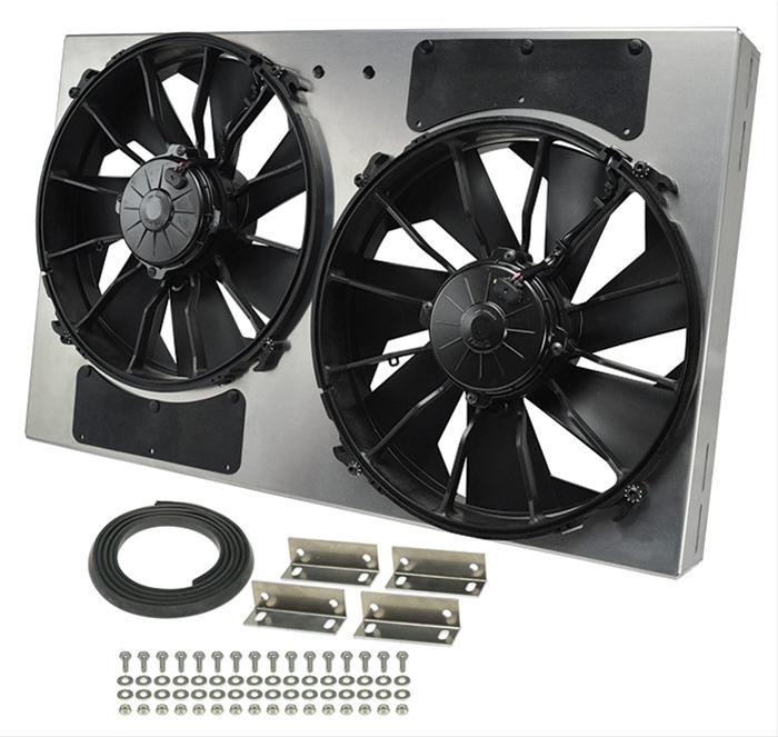 Derale High-Output Dual RAD Fan and Shroud Kits 16836