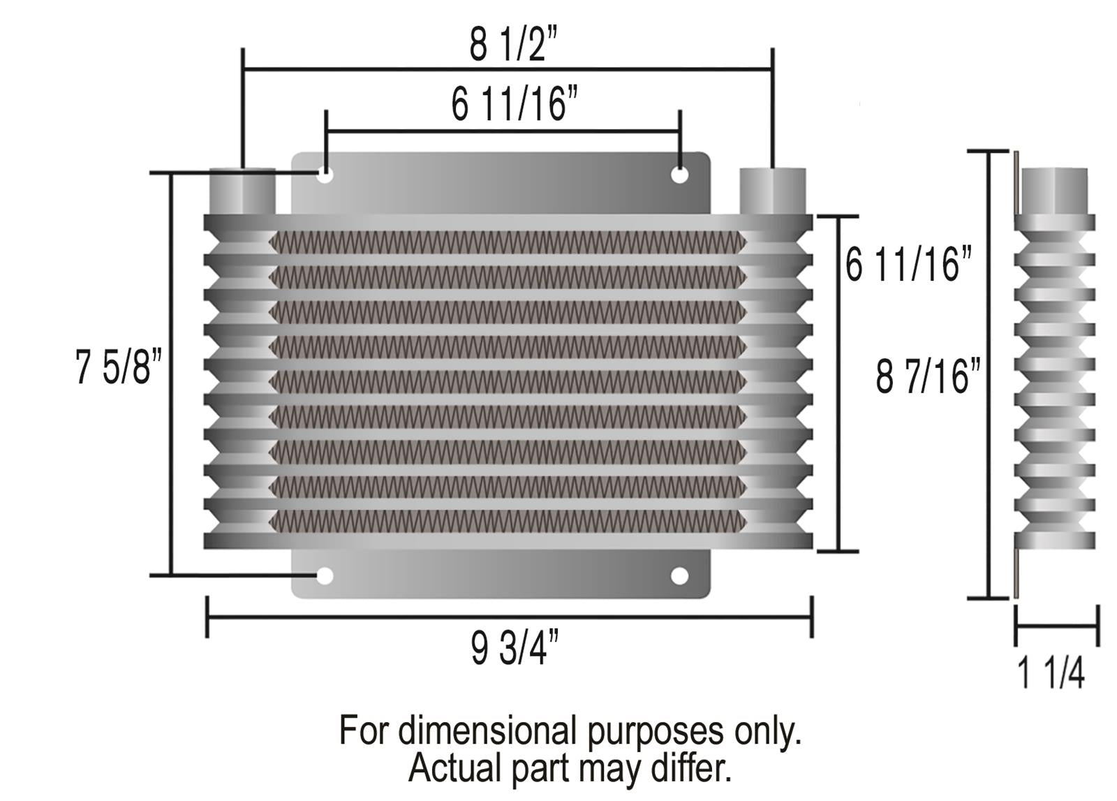 Derale 9000 Series Fin and Plate Transmission Coolers 33603