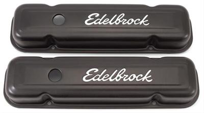 Edelbrock Signature Series Black Valve Covers 4453