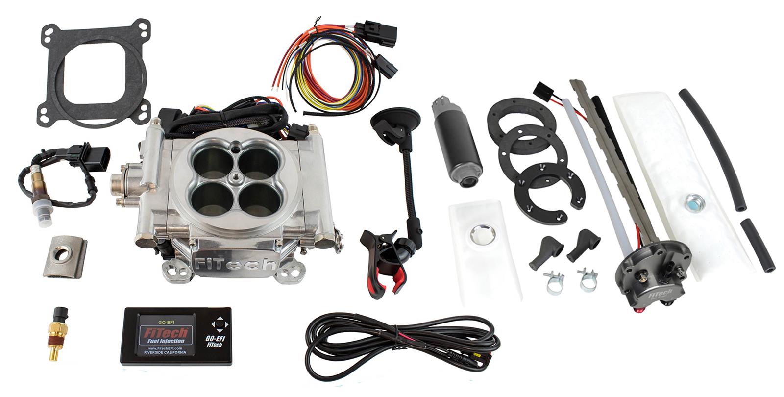FiTech Go EFI 4 600 HP Self-Tuning Fuel Injection Systems with Go Fuel In-Tank Modules 36201