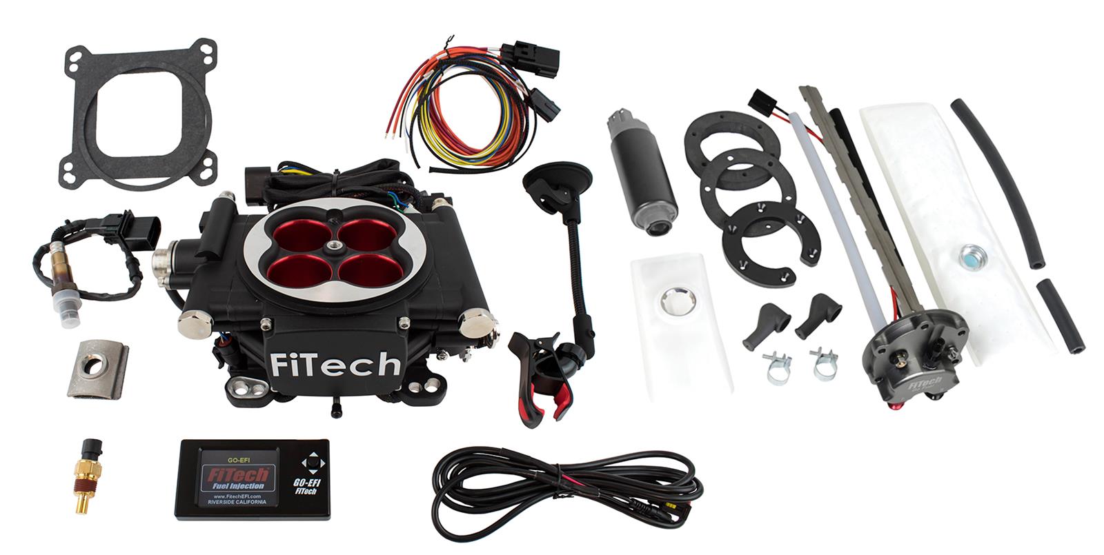 FiTech Go EFI 4 600 HP Self-Tuning Fuel Injection Systems with Go Fuel In-Tank Modules 36204