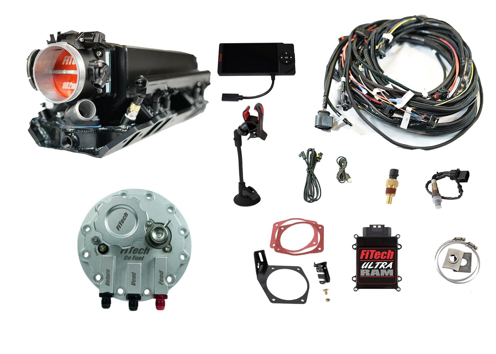 FiTech Ultra Ram EFI 800 HP In-Tank Pump Fuel Injection Master Kits 36332