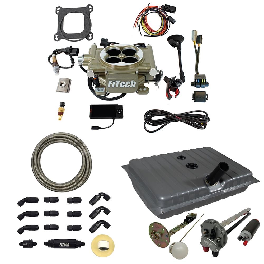 FiTech Go EFI 4 Power Adder 600 HP Self-Tuning Fuel Injection Systems with Hy-Fuel Tight-Fit Modules 38004