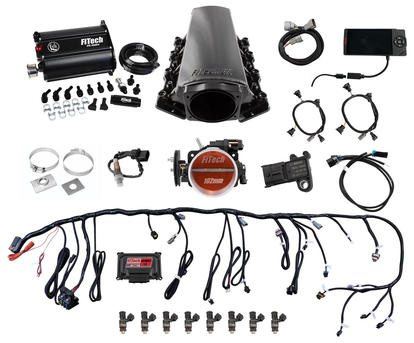 FiTech Ultimate LS EFI 750 HP Fuel Injection Systems with Force Fuel 75204