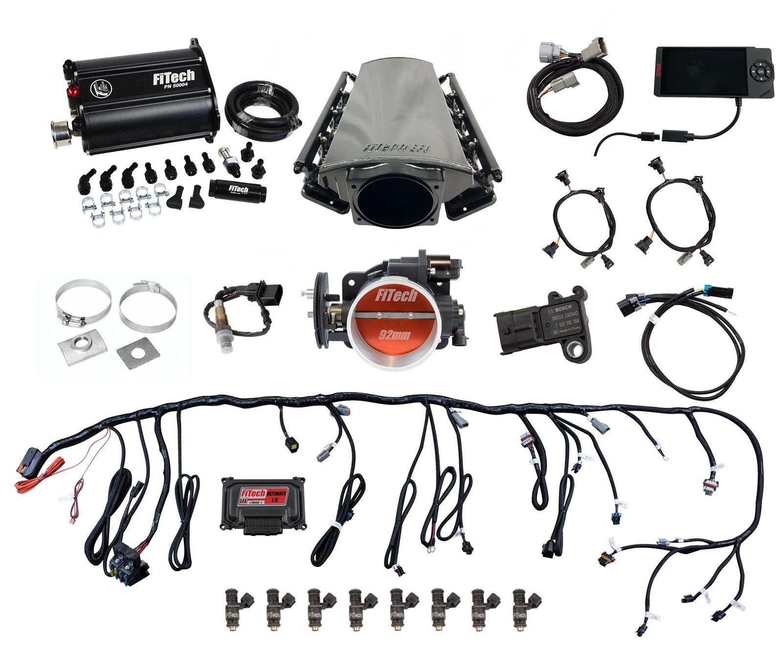 FiTech Ultimate LS EFI 500 HP Fuel Injection Systems with Force Fuel 75212