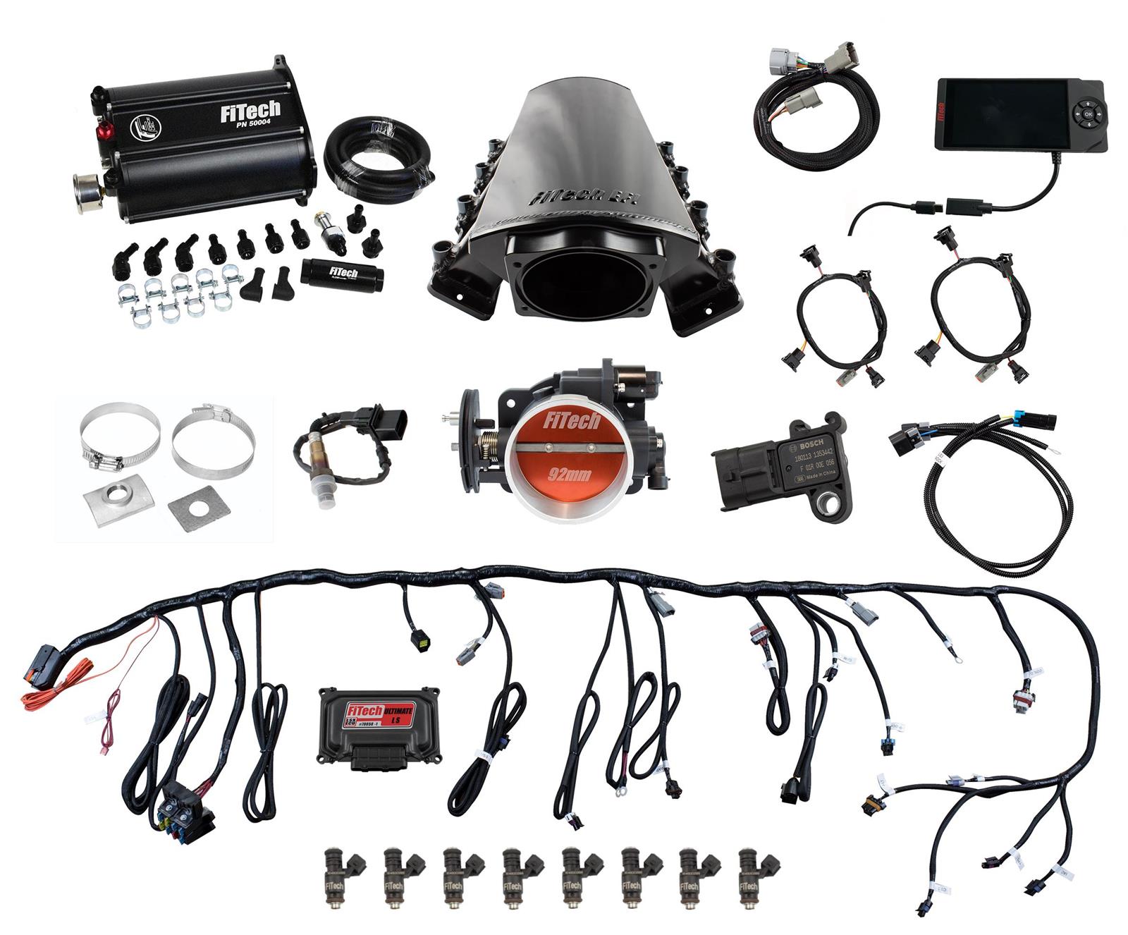 FiTech Ultimate LS EFI 500 HP Fuel Injection Systems with Force Fuel 75216