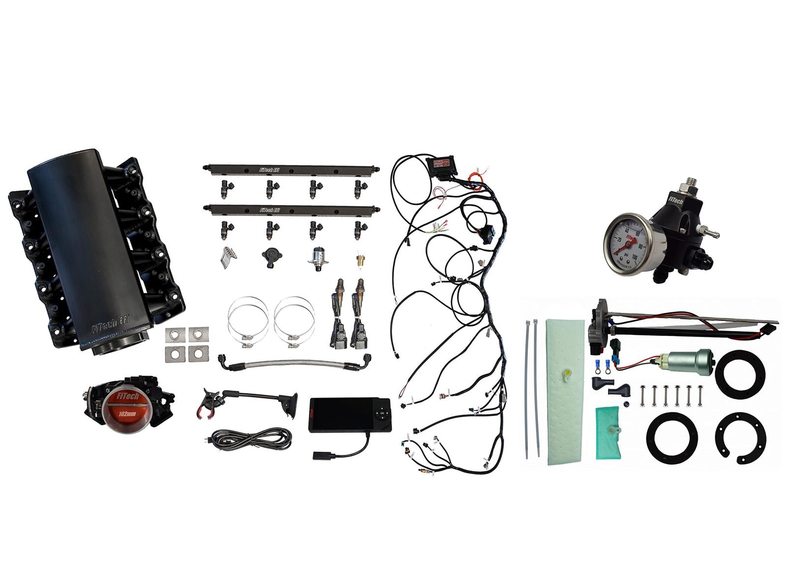 FiTech Ultimate LS EFI 750 HP Fuel Injection Systems with Go Fuel In-Tank Module 76103