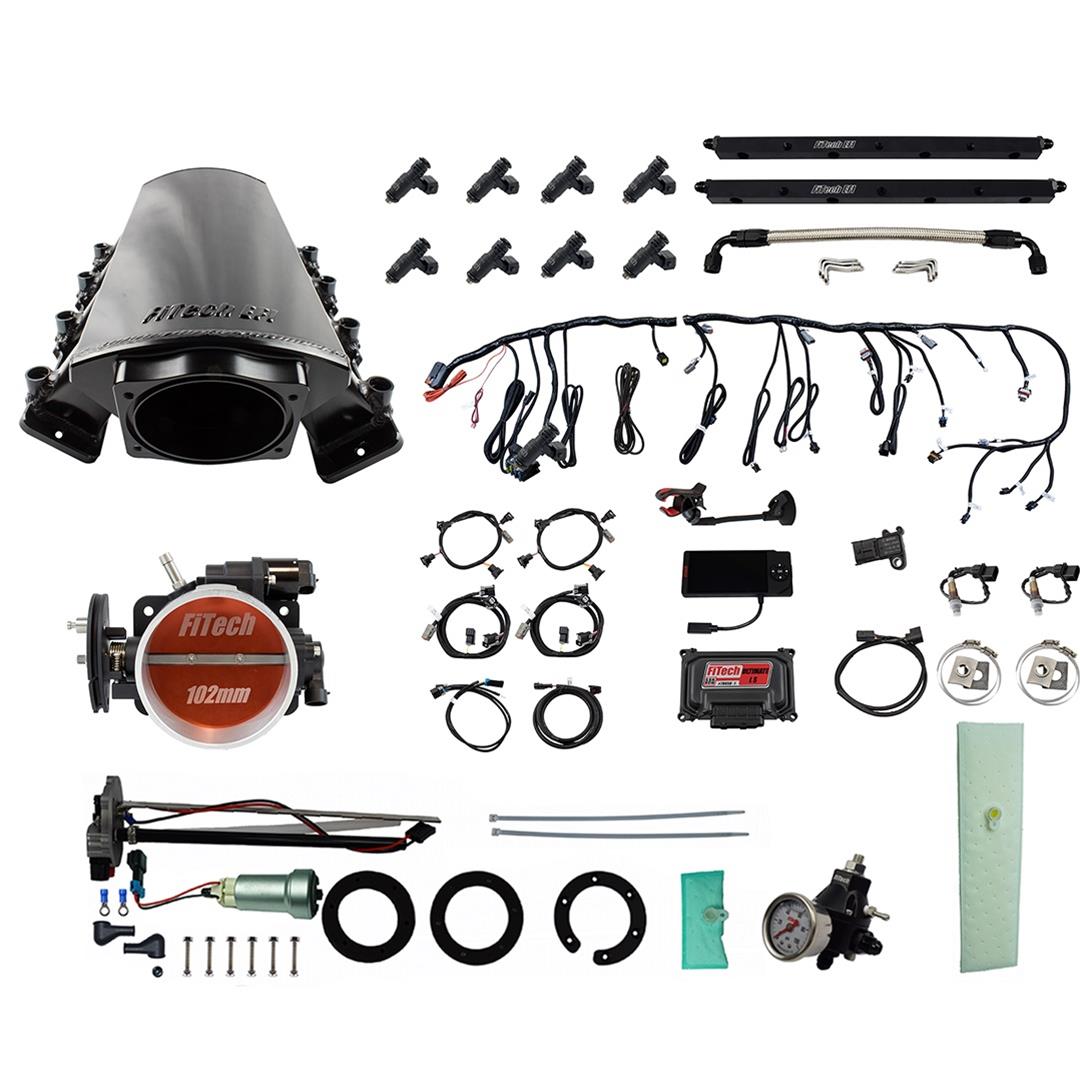 FiTech Ultimate LS EFI 1,000 HP Fuel Injection Systems with Go Fuel In-Tank Module 76136