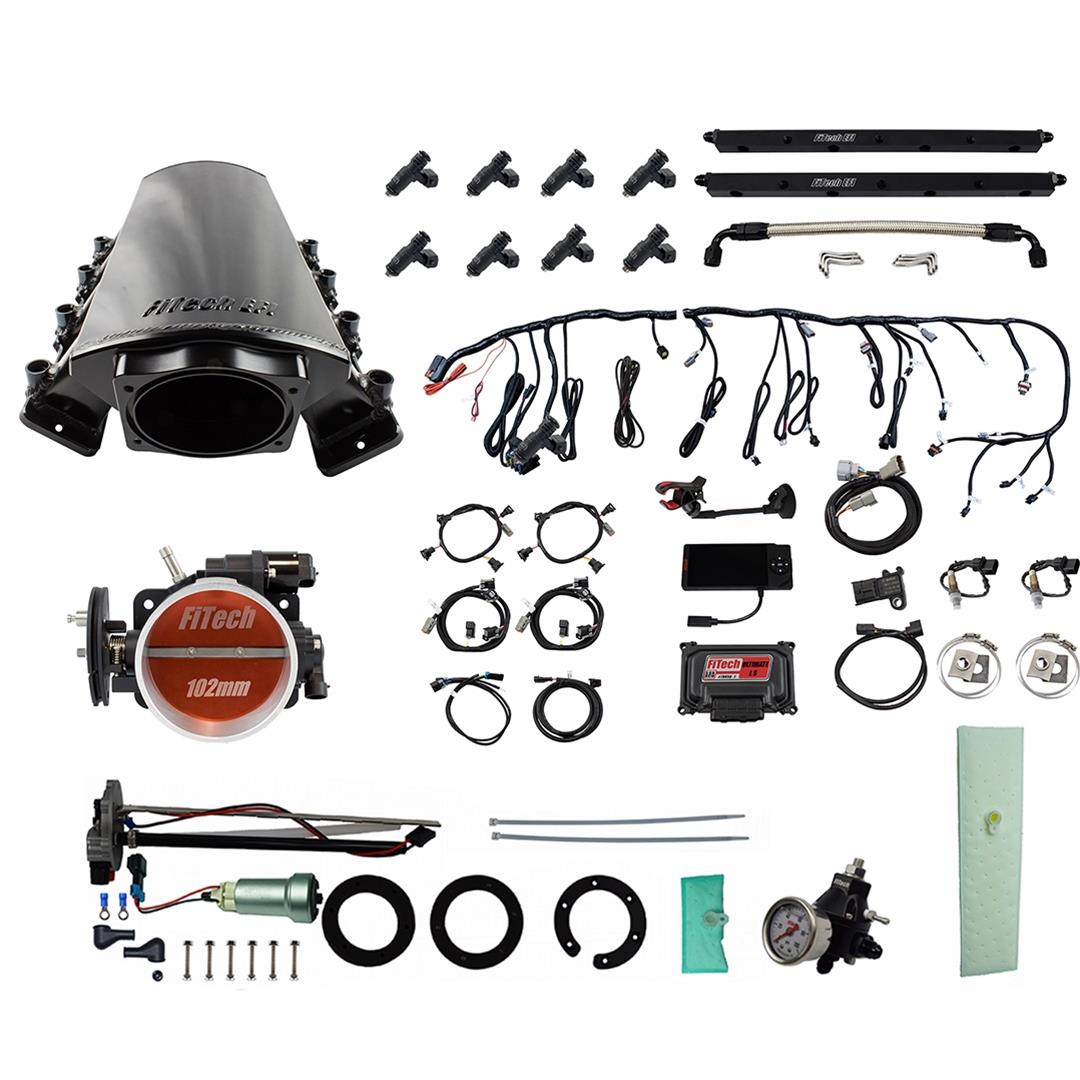 FiTech Ultimate LS EFI 1,000 HP Fuel Injection Systems with Go Fuel In-Tank Module 76137