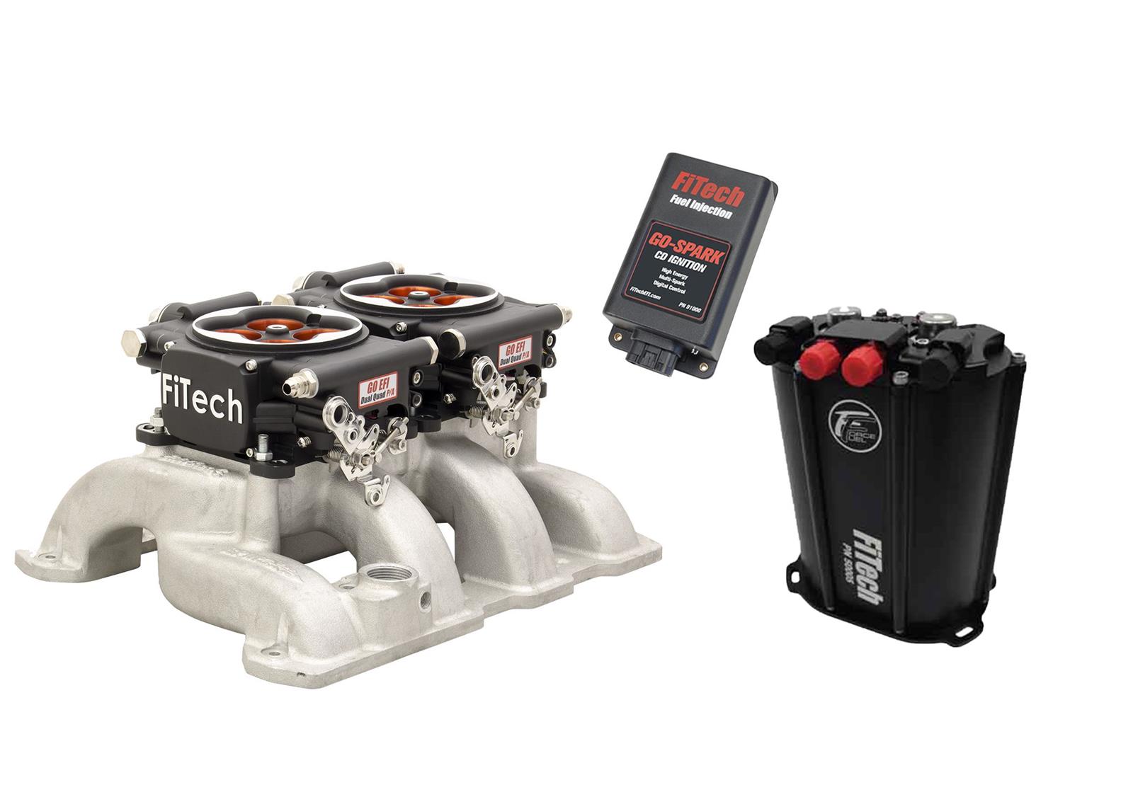 FiTech Go EFI 2x4 PA 1200 HP System Force Fuel Injection Master Kits 93544