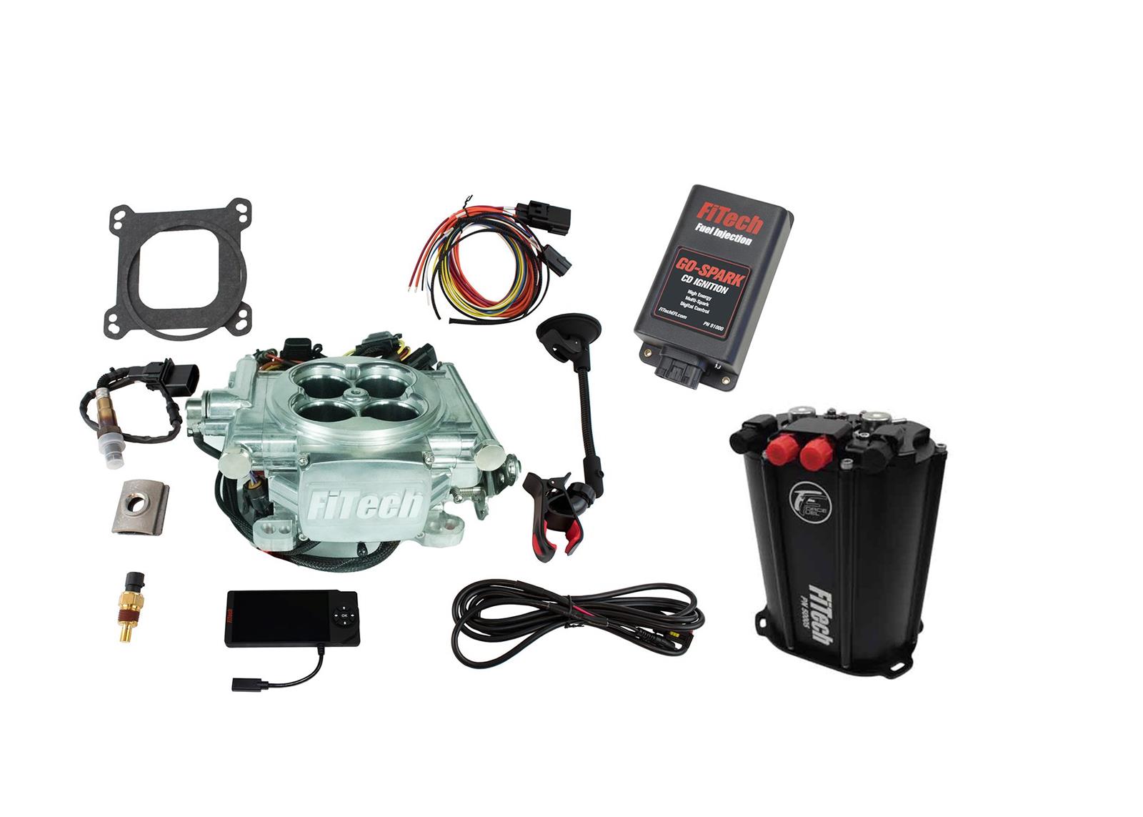 FiTech Go EFI 4 Power Adder 600 HP Self-Tuning Fuel Injection System with Force Fuel System 93556
