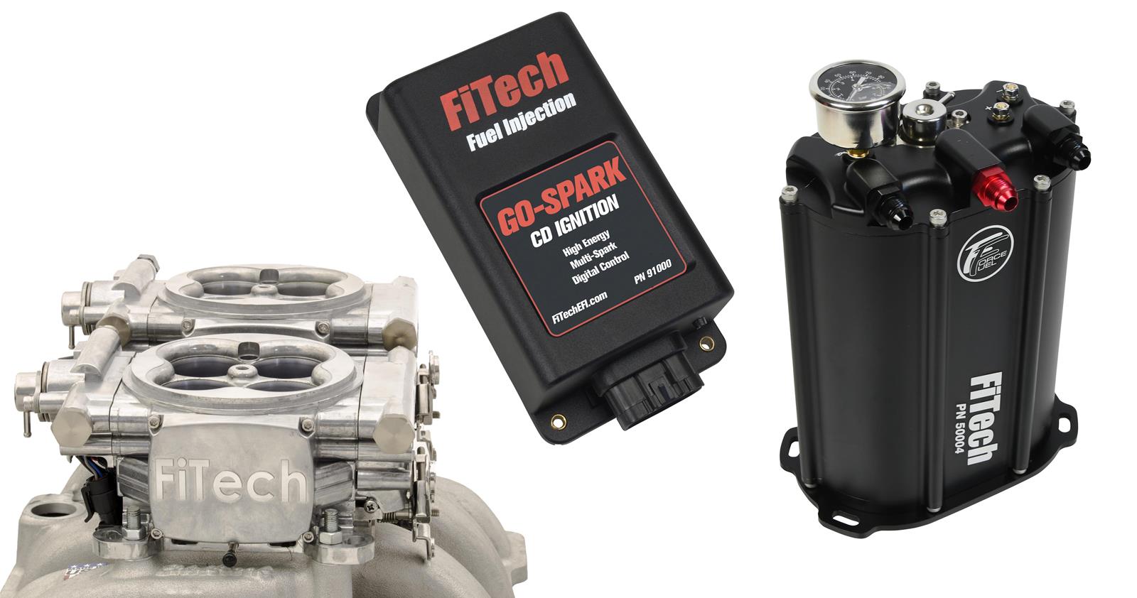 FiTech Go EFI 2x4 625 HP System Force Fuel/Go Spark Fuel Injection Master Kits 93561