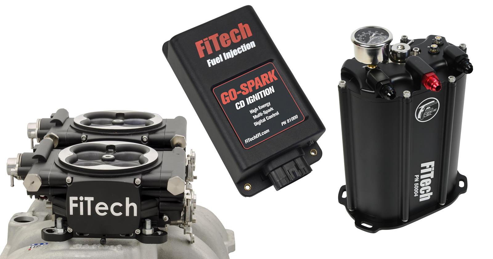 FiTech Go EFI 2x4 625 HP System Force Fuel/Go Spark Fuel Injection Master Kits 93562