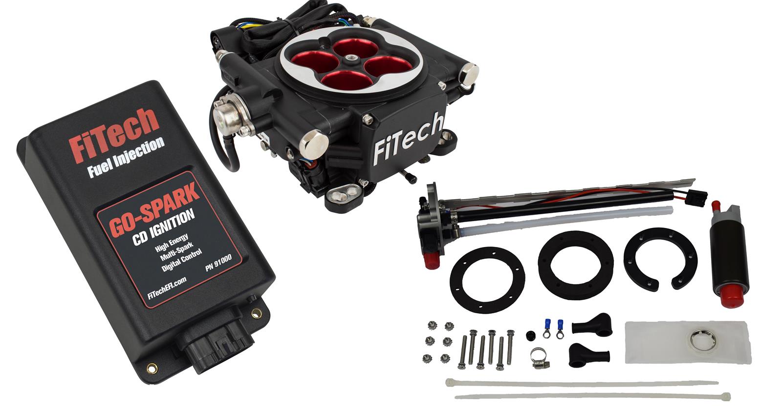FiTech Go EFI 4 600 HP Self-Tuning Fuel Injection Systems with Go Fuel In-Tank Modules 93604