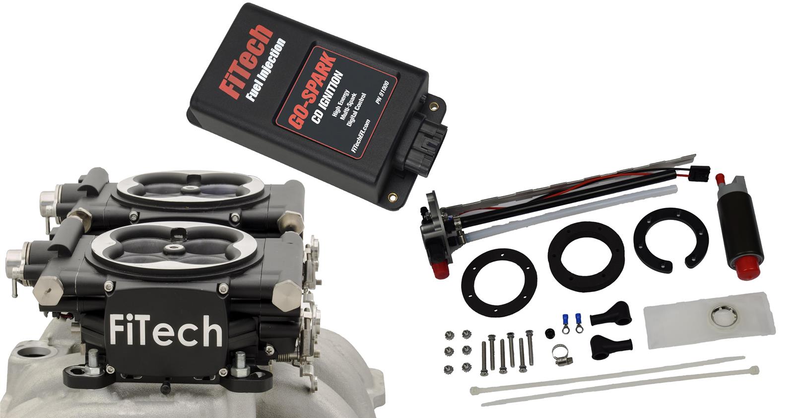 FiTech Go EFI 2x4 625 HP System/Go Spark Fuel Injection Master Kits 93662