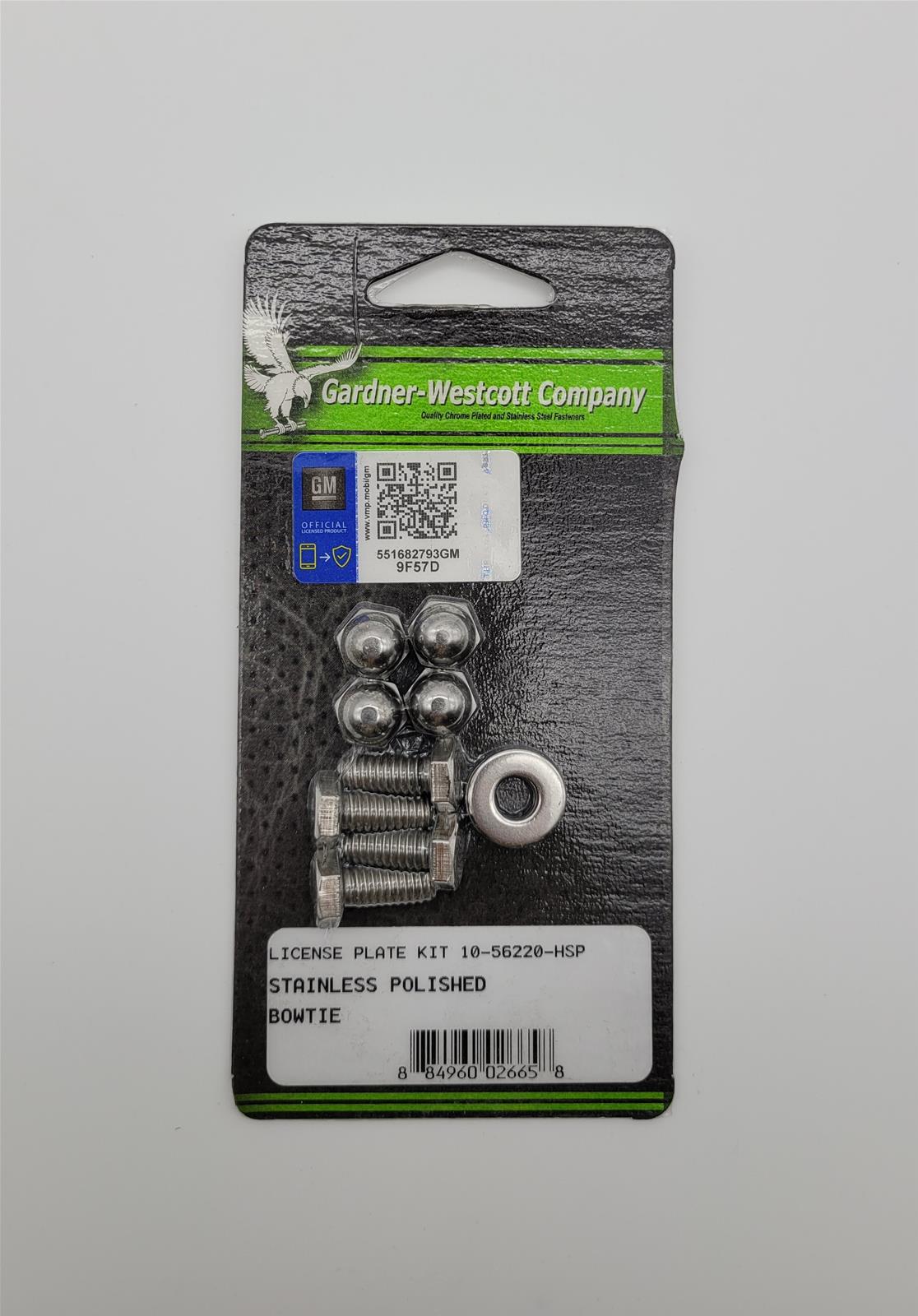 Gardner-Westcott Company License Plate Bolts 10-56220-HSP