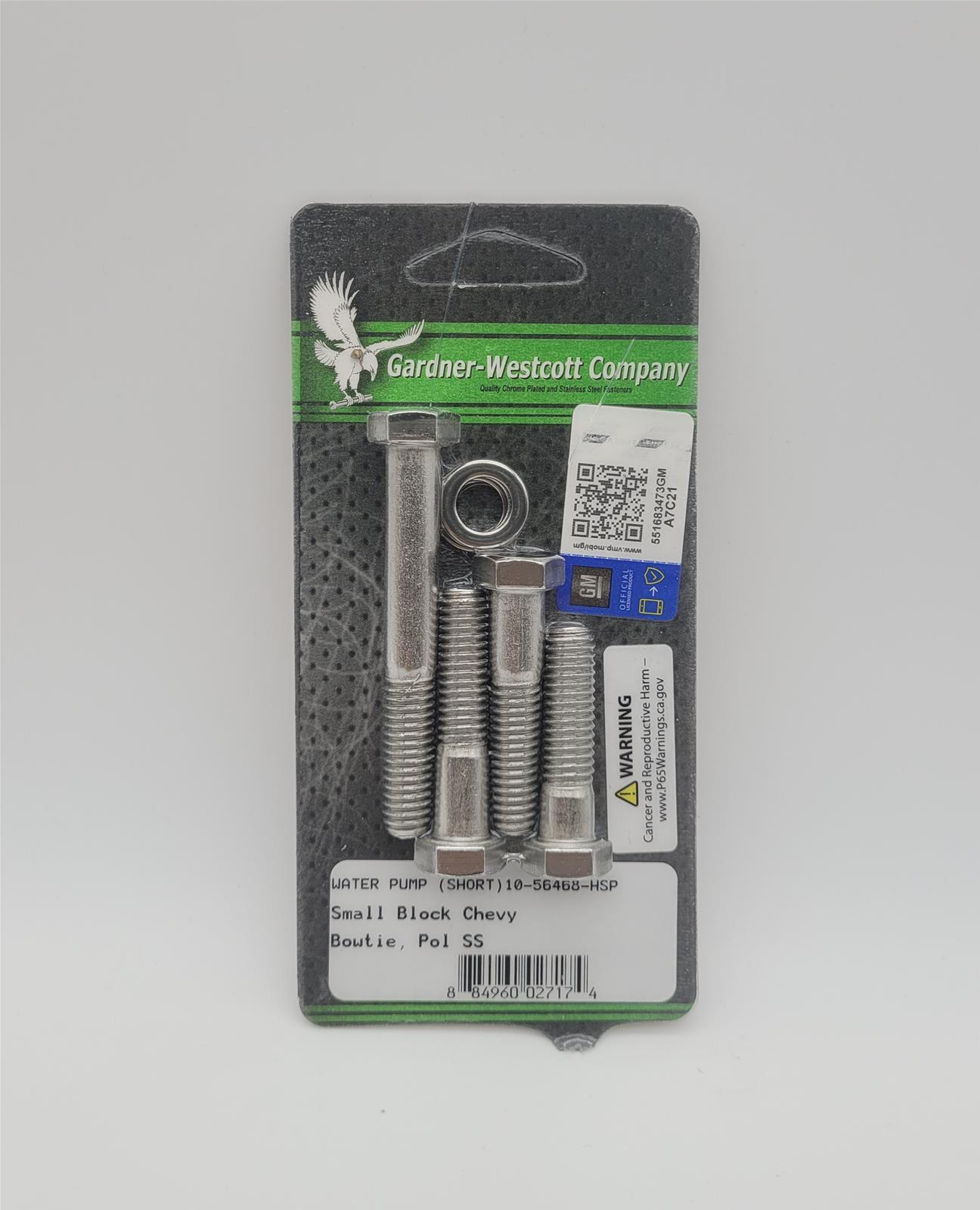 Gardner-Westcott Company Water Pump Fasteners 10-56468-HSP