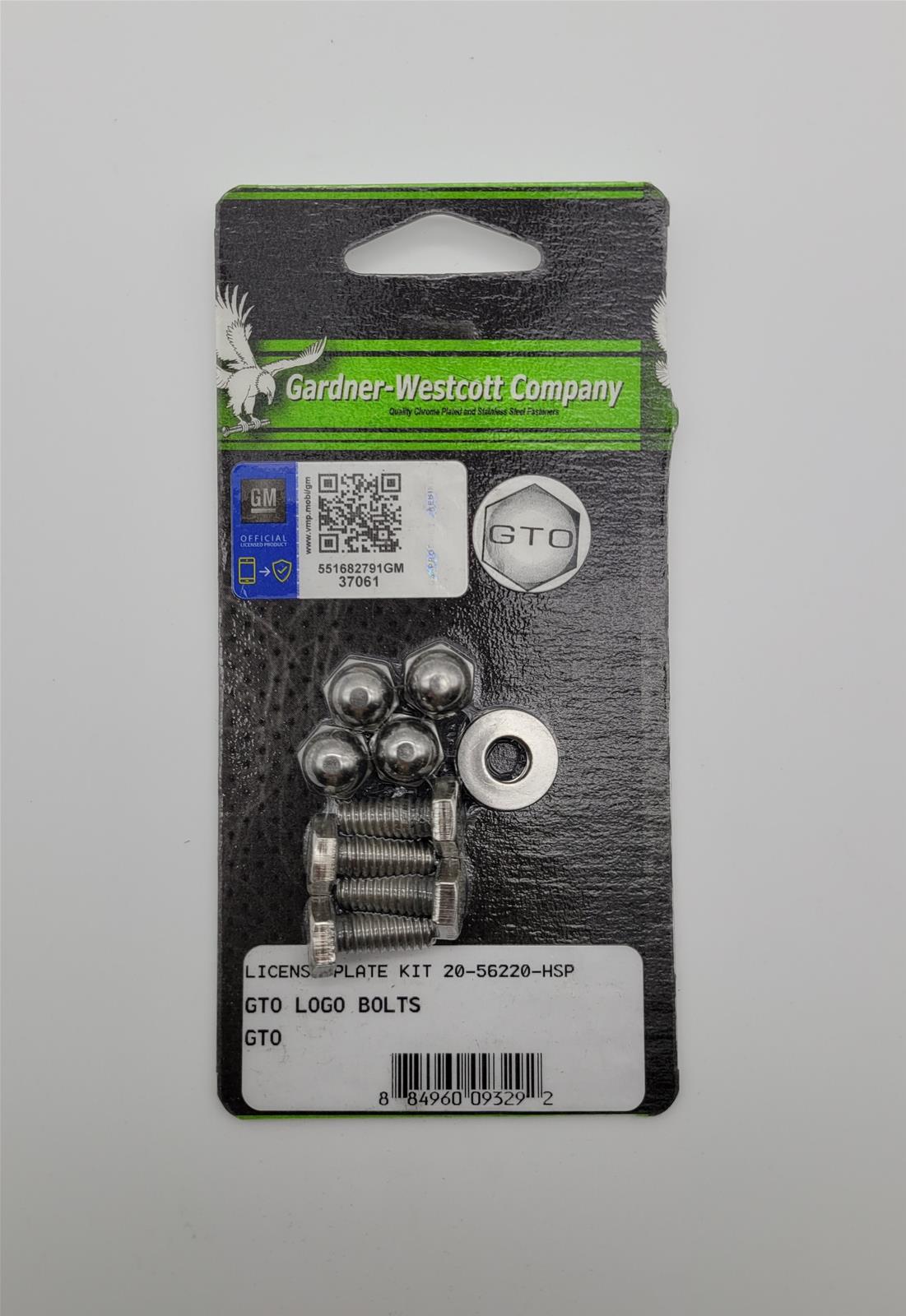Gardner-Westcott Company License Plate Bolts 20-56220-HSP