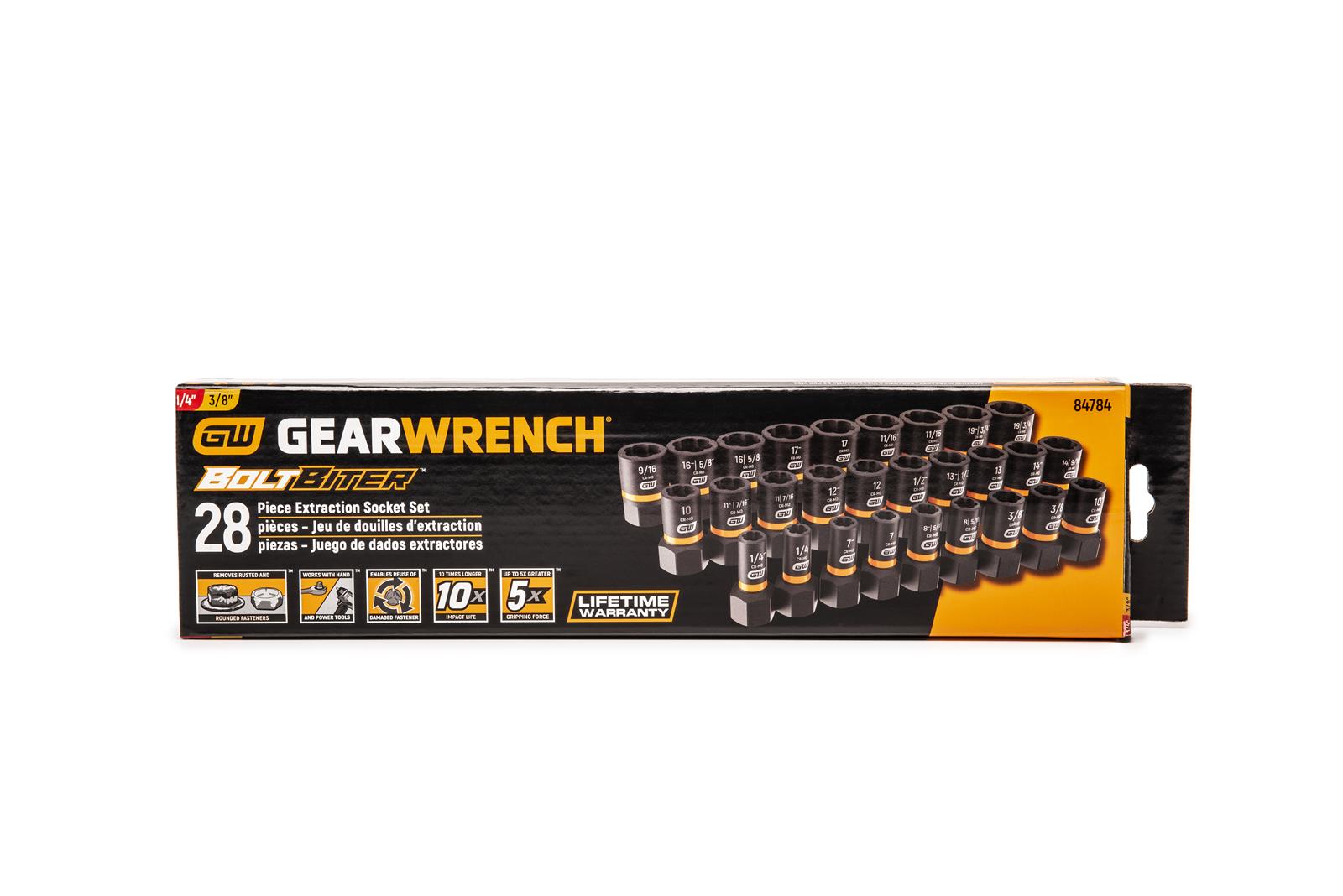 GearWrench Bolt Biter Extraction Socket Sets 84784