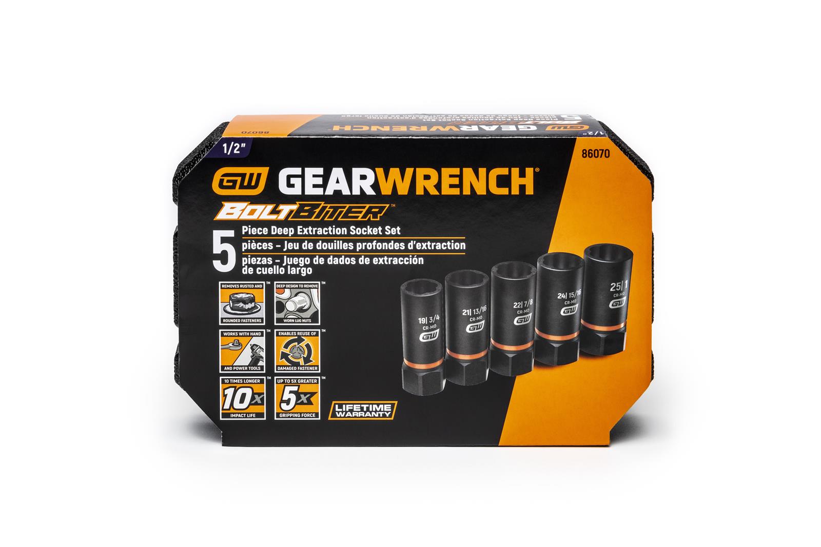 GearWrench Bolt Biter Extraction Socket Sets 86070
