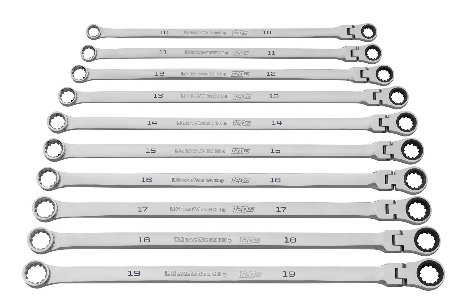 GearWrench 120XP Flex Head Ratcheting Combination Wrench Sets 86126