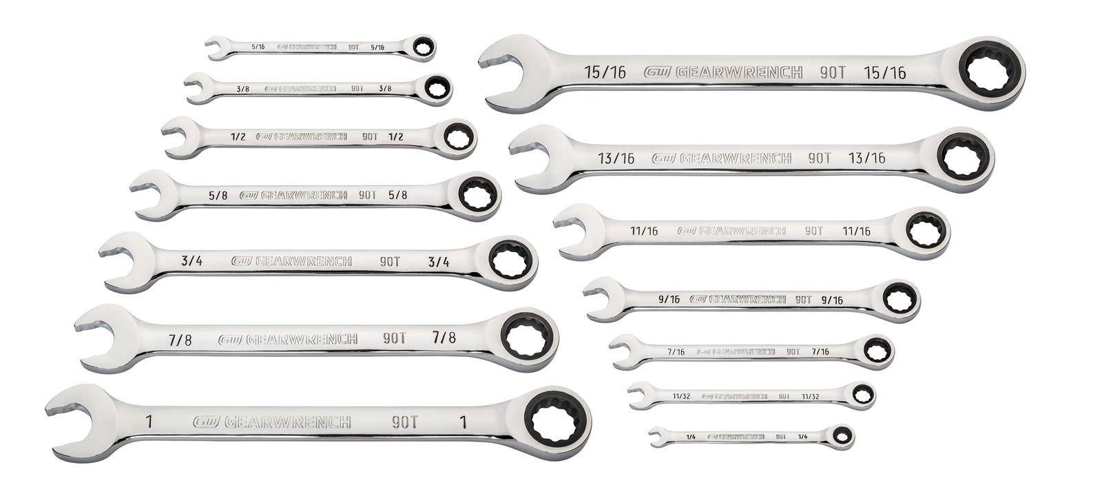 GearWrench 90T Ratcheting Combination Wrench Sets 86959