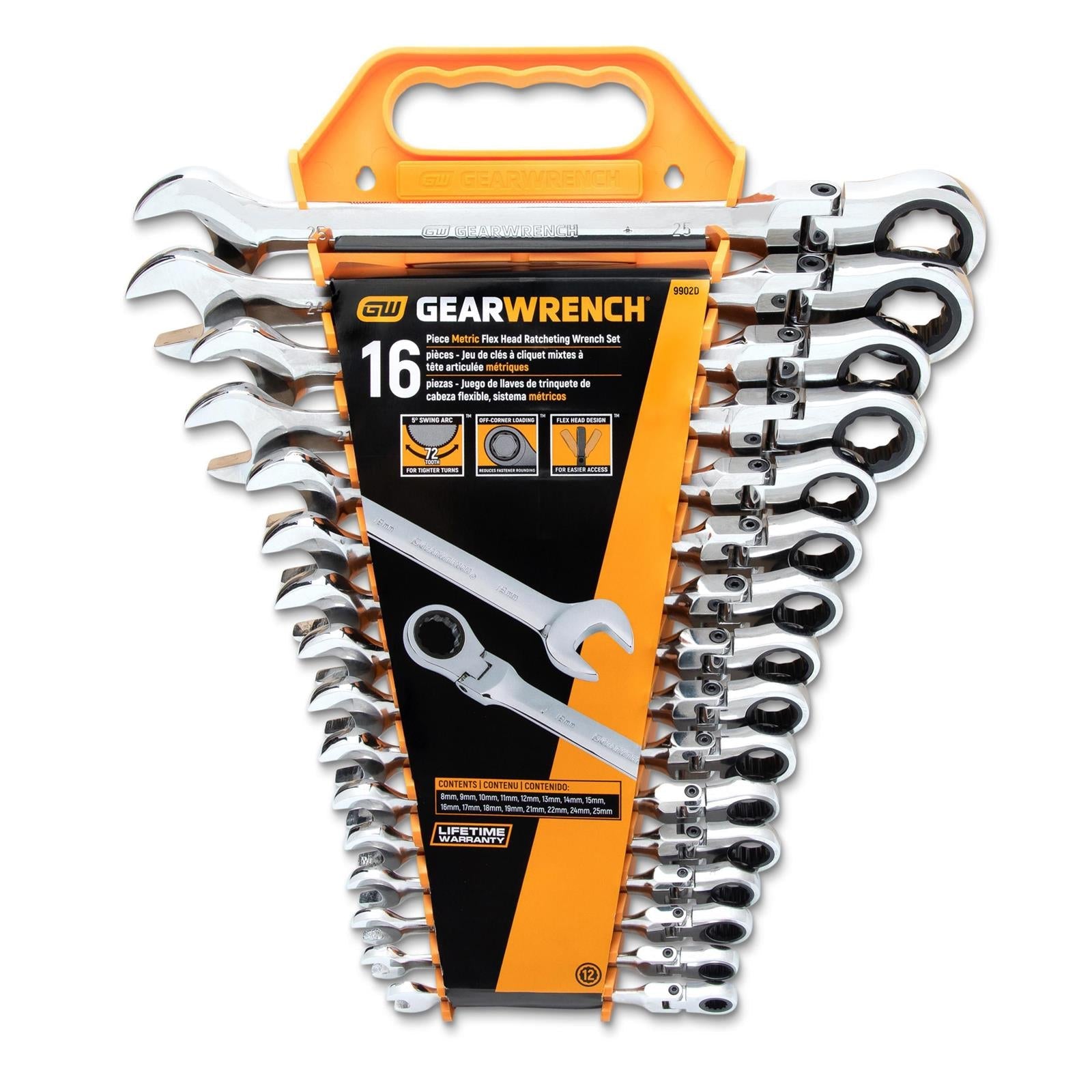 GearWrench Flex Head Ratcheting Combination Wrenches 9902D