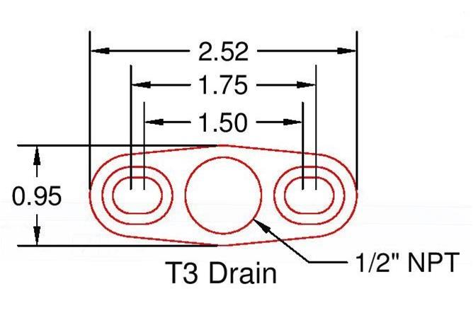 ICT Billet Turbocharger Oil Pan Adapter Flanges 551163