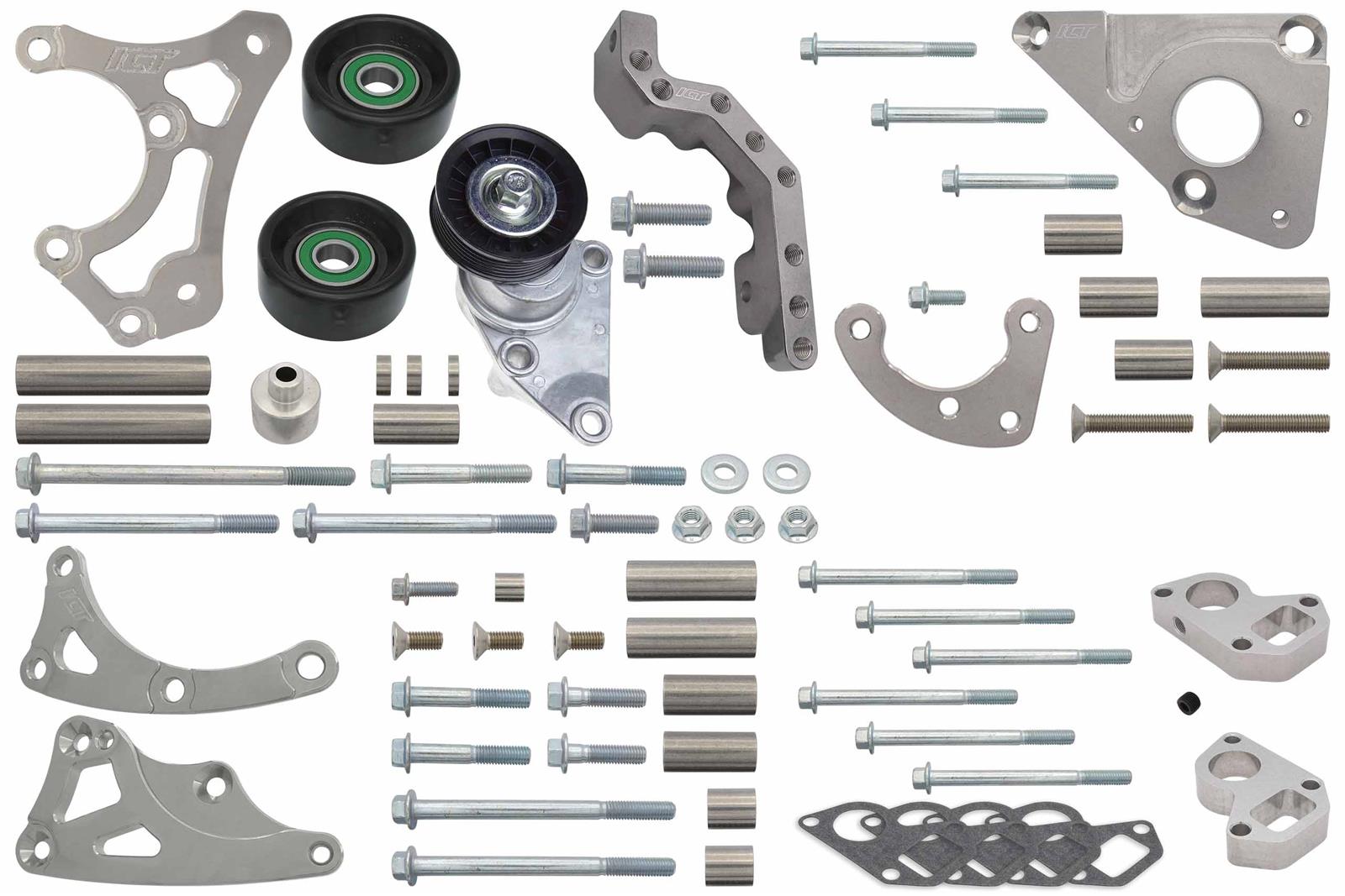 ICT Billet Alternator/Power Steering Bracket Kits 551565LS0WP-3