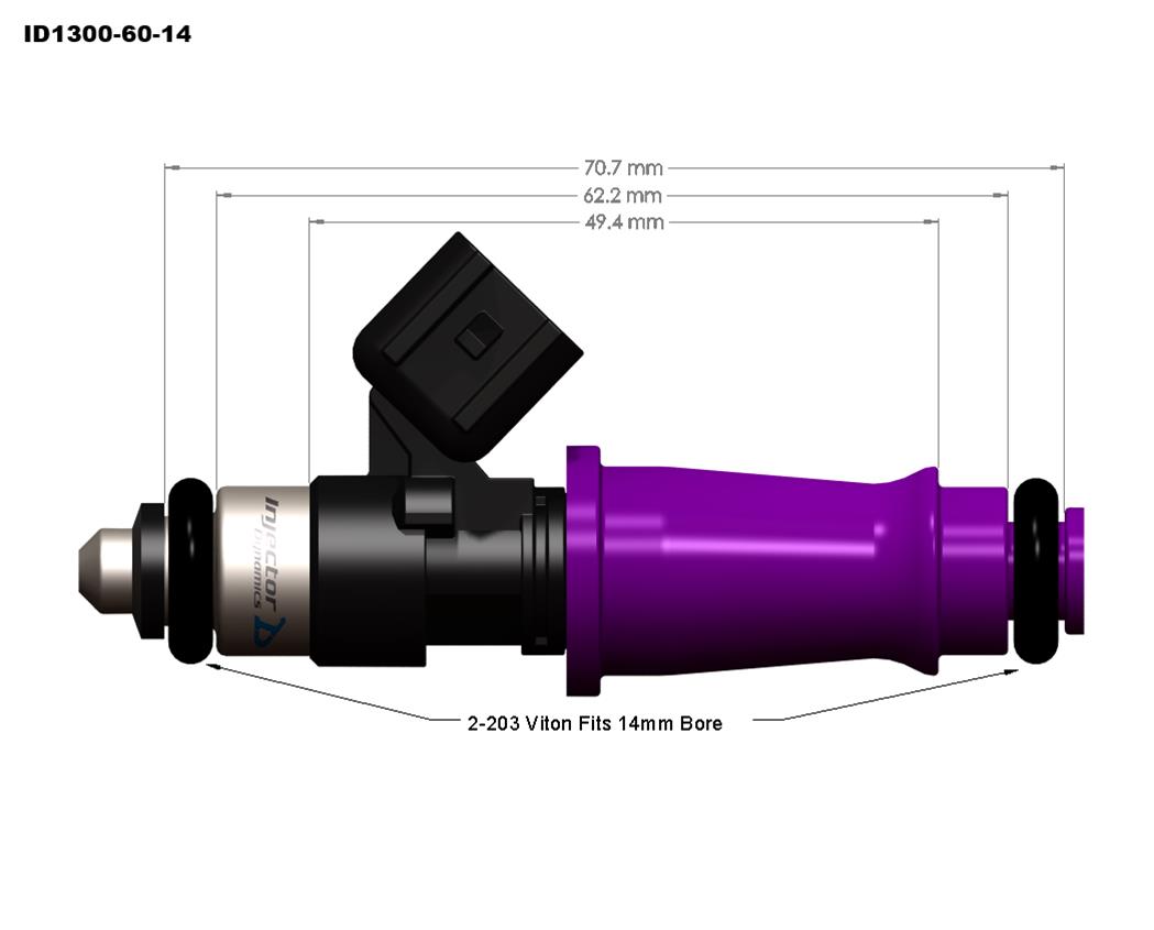Injector Dynamics ID1300x Fuel Injectors 1300.60.14.14.8