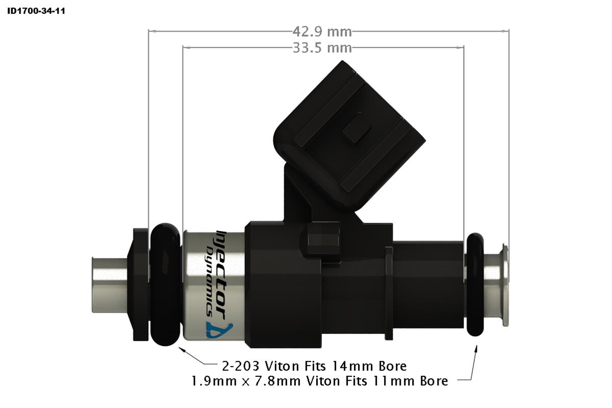 Injector Dynamics ID1700x Fuel Injectors 1700.34.14.15.8