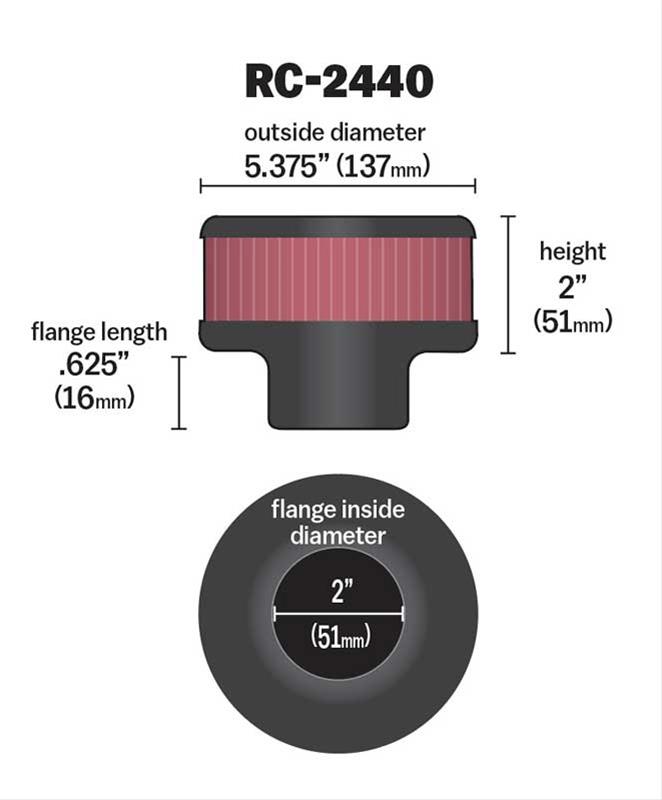 K&N Universal Performance Air Filters RC-2440