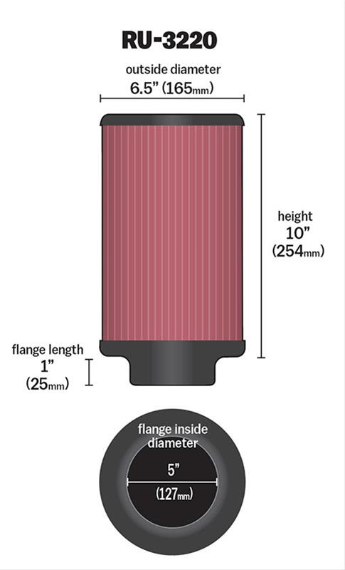 K&N Universal Performance Air Filters RU-3220