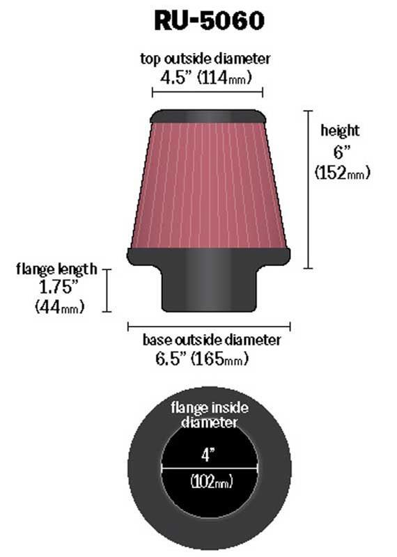 K&N Universal Performance Air Filters RU-5060