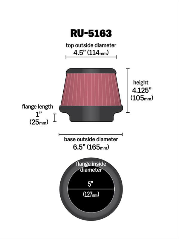 K&N Universal Performance Air Filters RU-5163