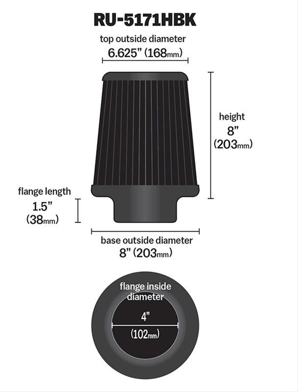 K&N Black Series Synthetic Air Filter Elements RU-5171HBK