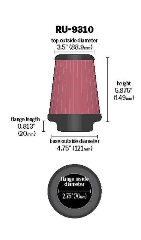 K&N Universal Performance Air Filters RU-9310