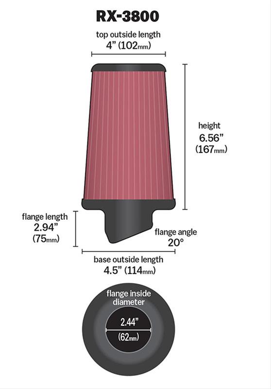 K&N Universal Performance Air Filters RX-3800