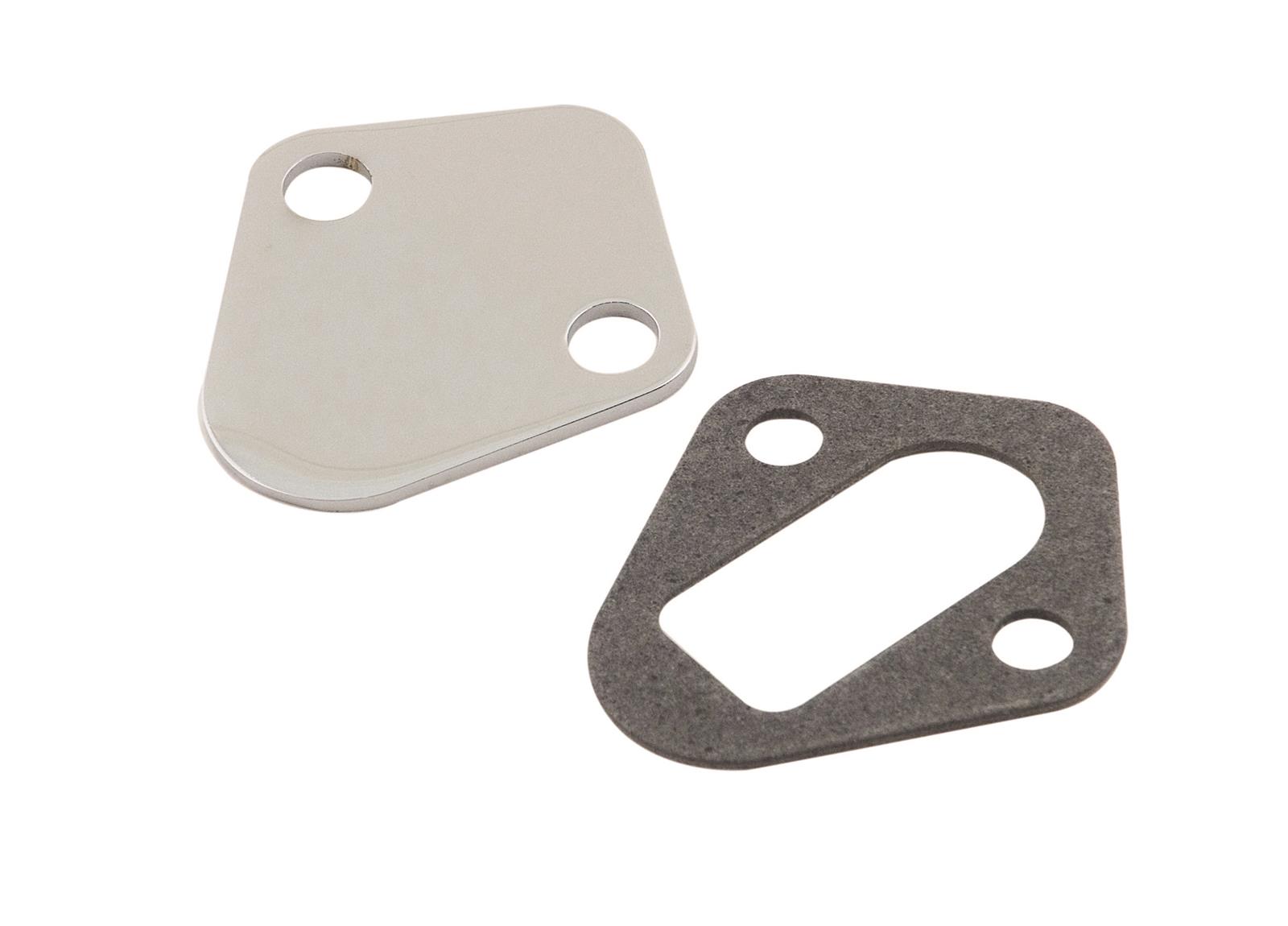 Mr. Gasket Chrome Fuel Pump Block-Off Plates 1516