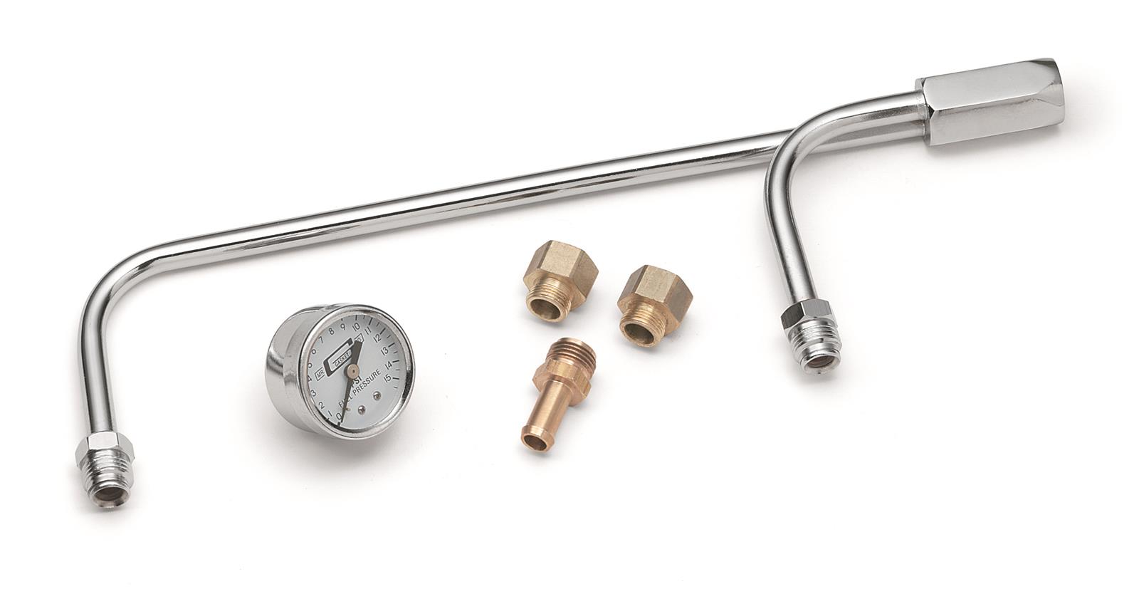 Mr. Gasket Chrome Plated Fuel Lines for Demon Carburetors 1576