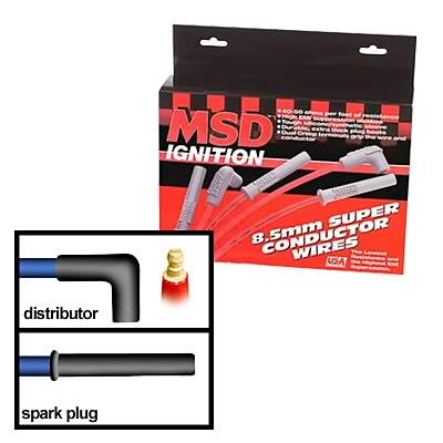 MSD 8.5mm Super Conductor Spark Plug Wire Sets 31183
