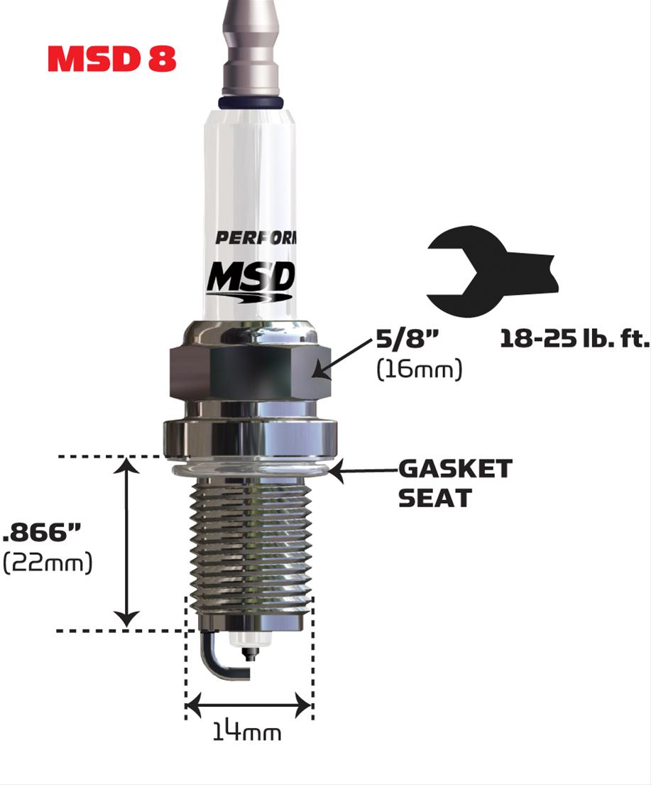MSD Iridium Spark Plugs 3728