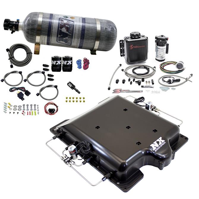 Nitrous Express Hellcat Billet Supercharger Lid Nitrous and Water/Methanol Systems 20972BMF-12