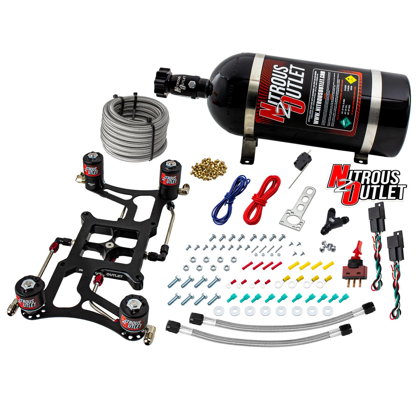 Nitrous Outlet 4150 Hornet Dual-Stage Nitrous Oxide Plate Systems 00-10626-10