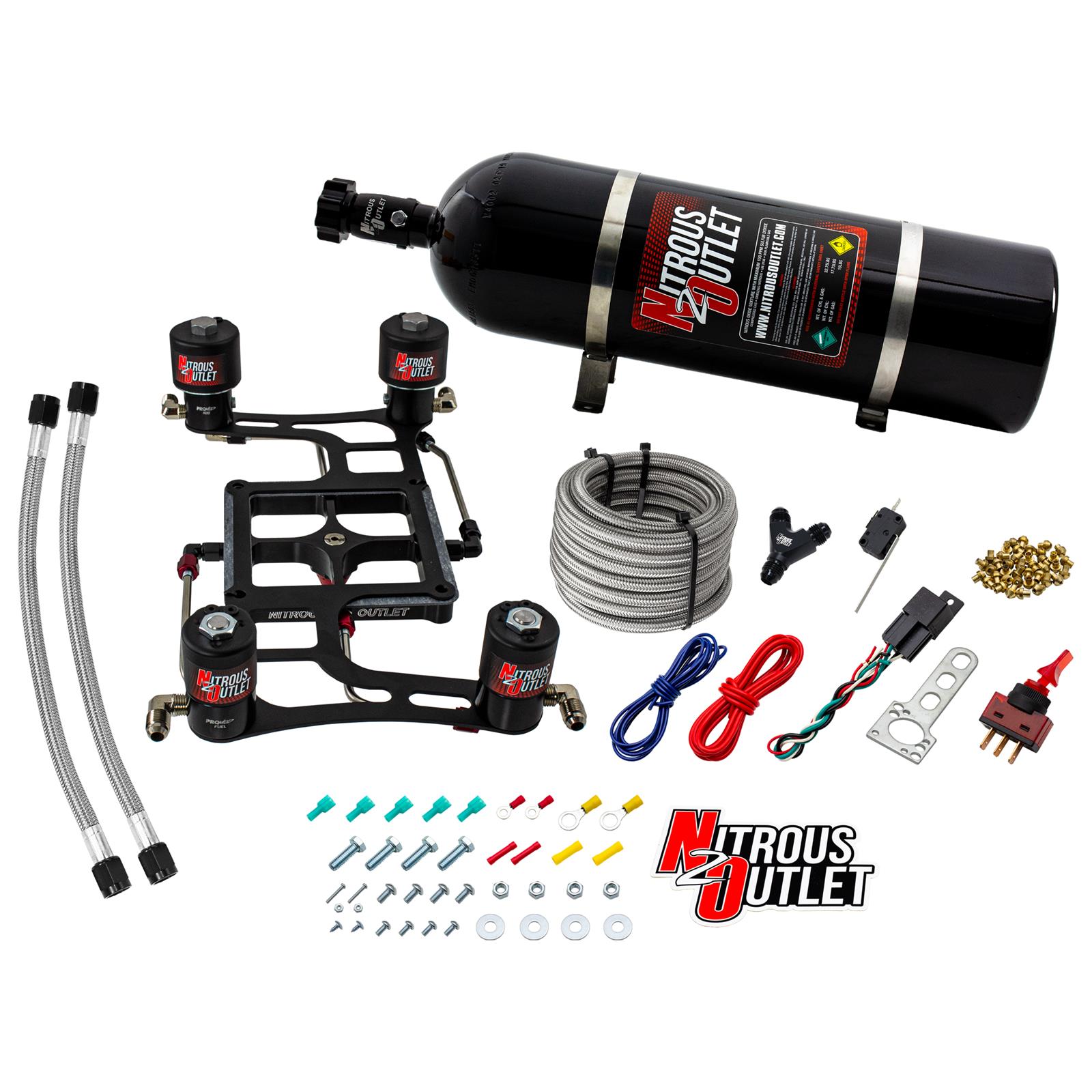 Nitrous Outlet 4500 Hornet Race Dual-Entry Nitrous Oxide Plate Systems 00-10640-15