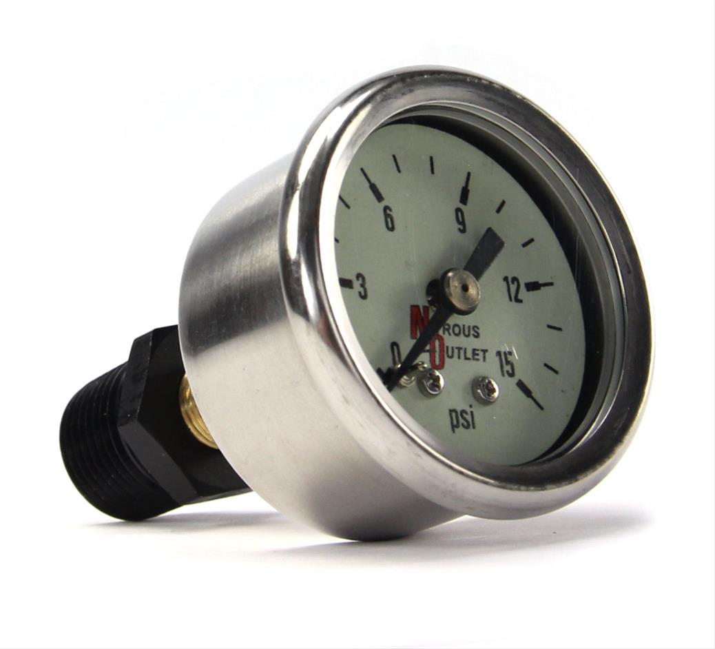 Nitrous Outlet Luminescent Fuel Pressure Gauges 00-63003-B