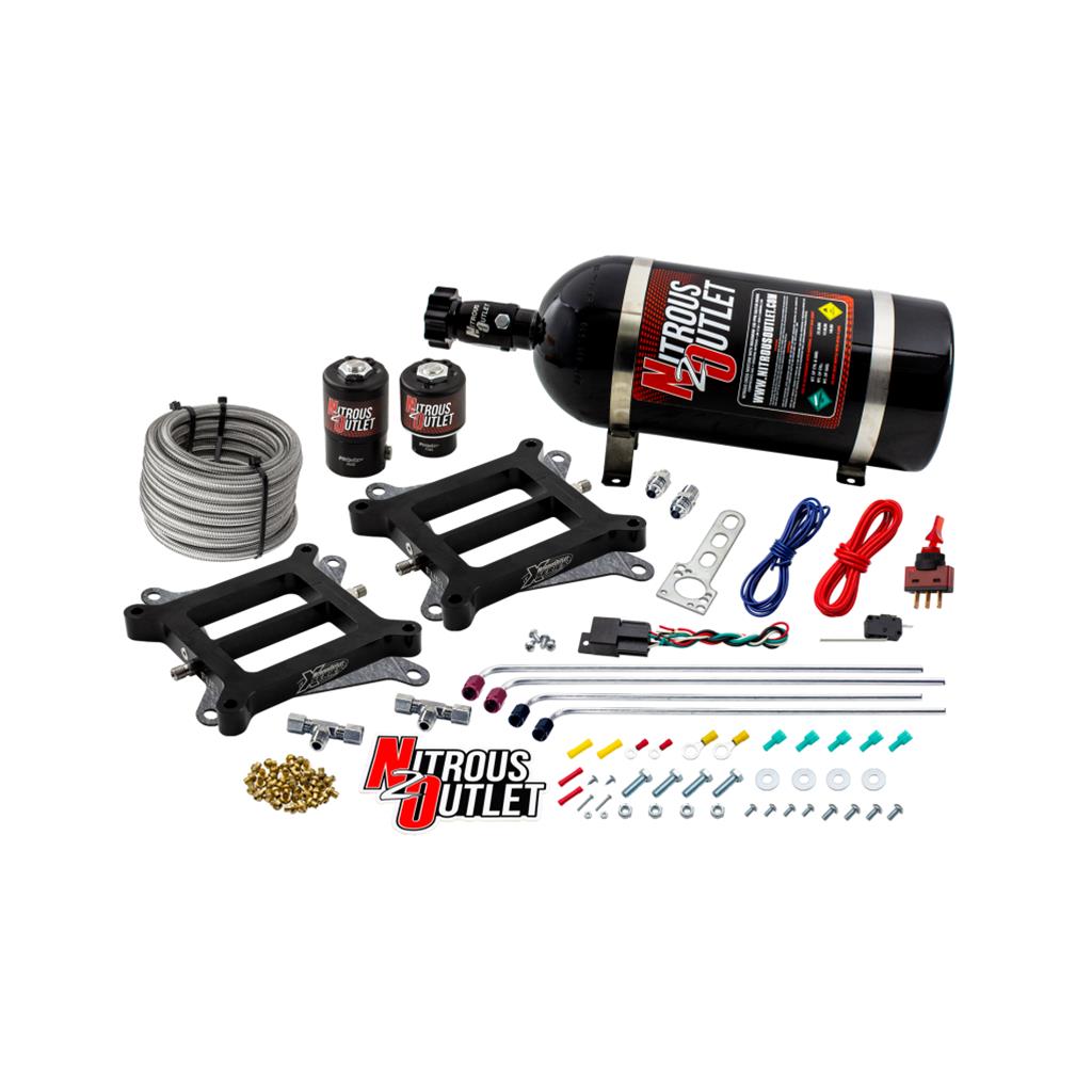 Nitrous Outlet 4150 Weekend Warrior Tunnel Ram Dual Plate Nitrous Systems 00-10072-10