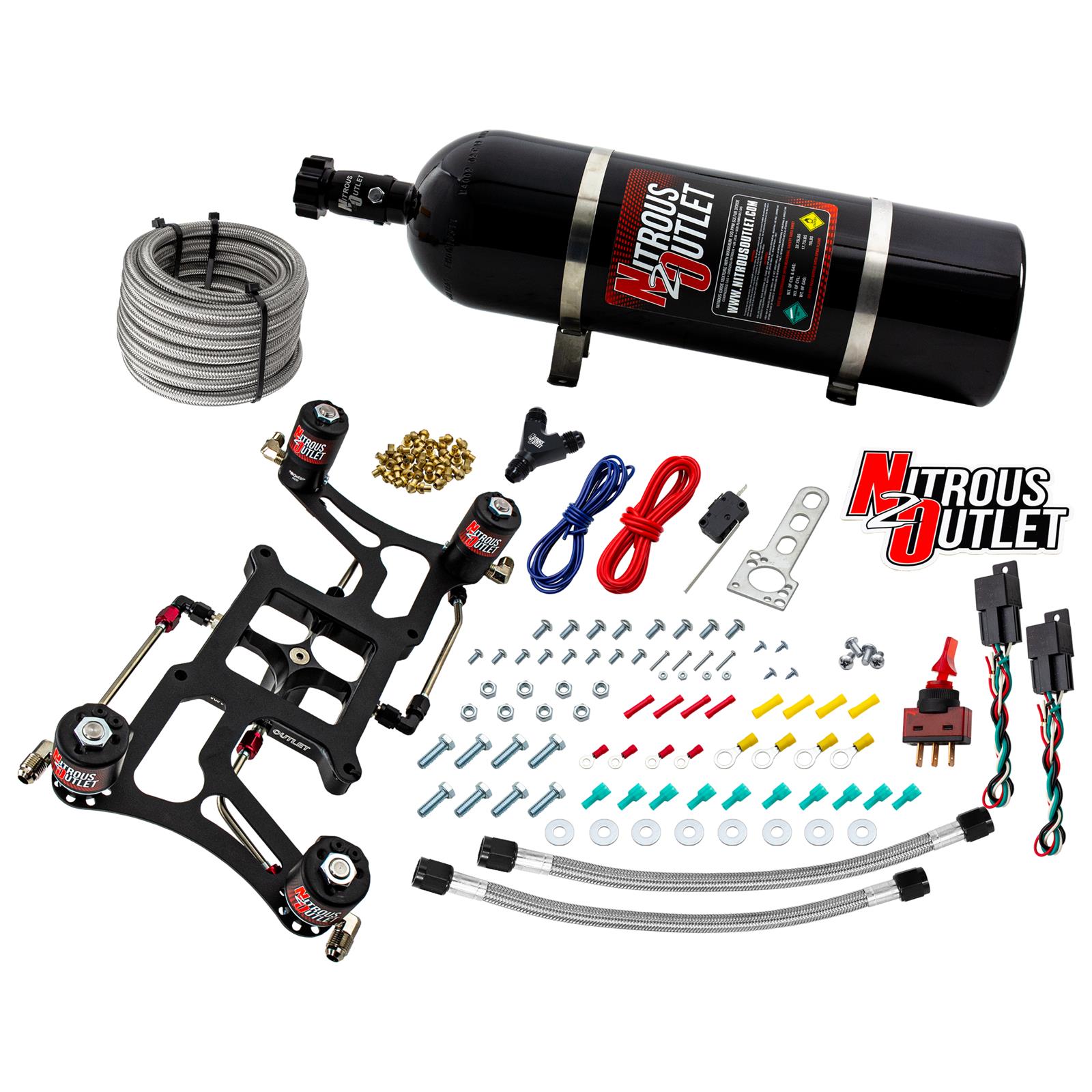 Nitrous Outlet 4150 GENIII Hornet Dual-Stage Nitrous Oxide Plate Systems 00-10626-GEN3-15